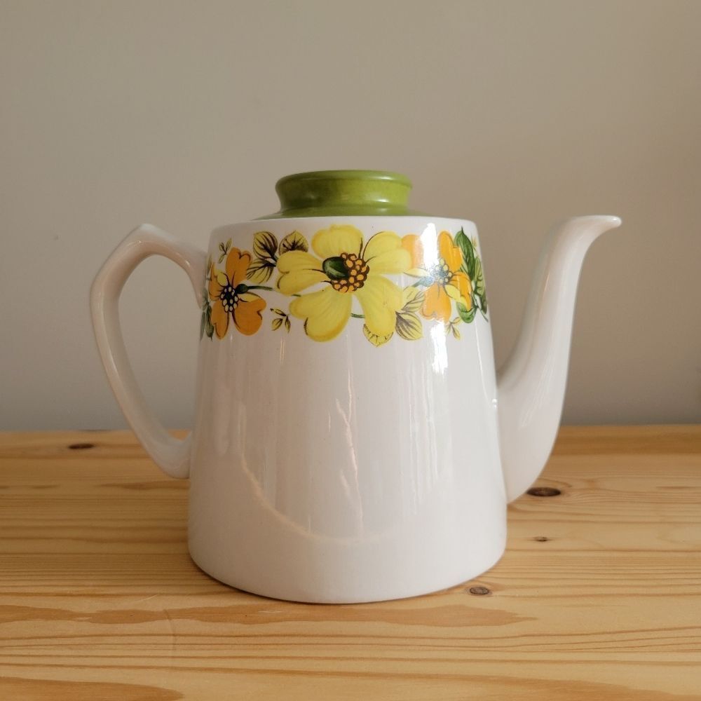 Vintage Teapot Myott Summertime Pattern Ironstone England